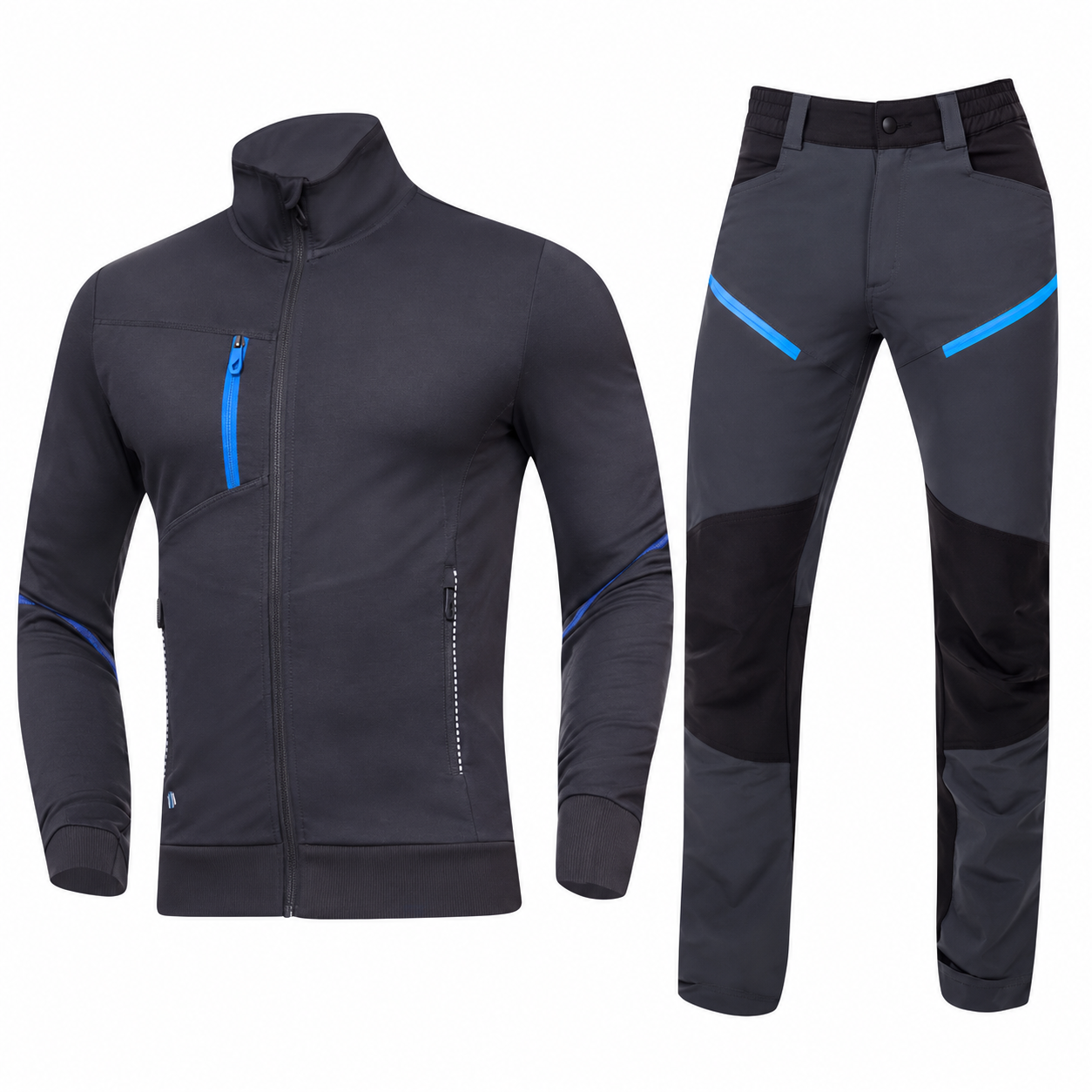 Costum de lucru CITYCONIC cu jachetă elastică și pantaloni, Ardon, gri închis — jachetă și pantaloni